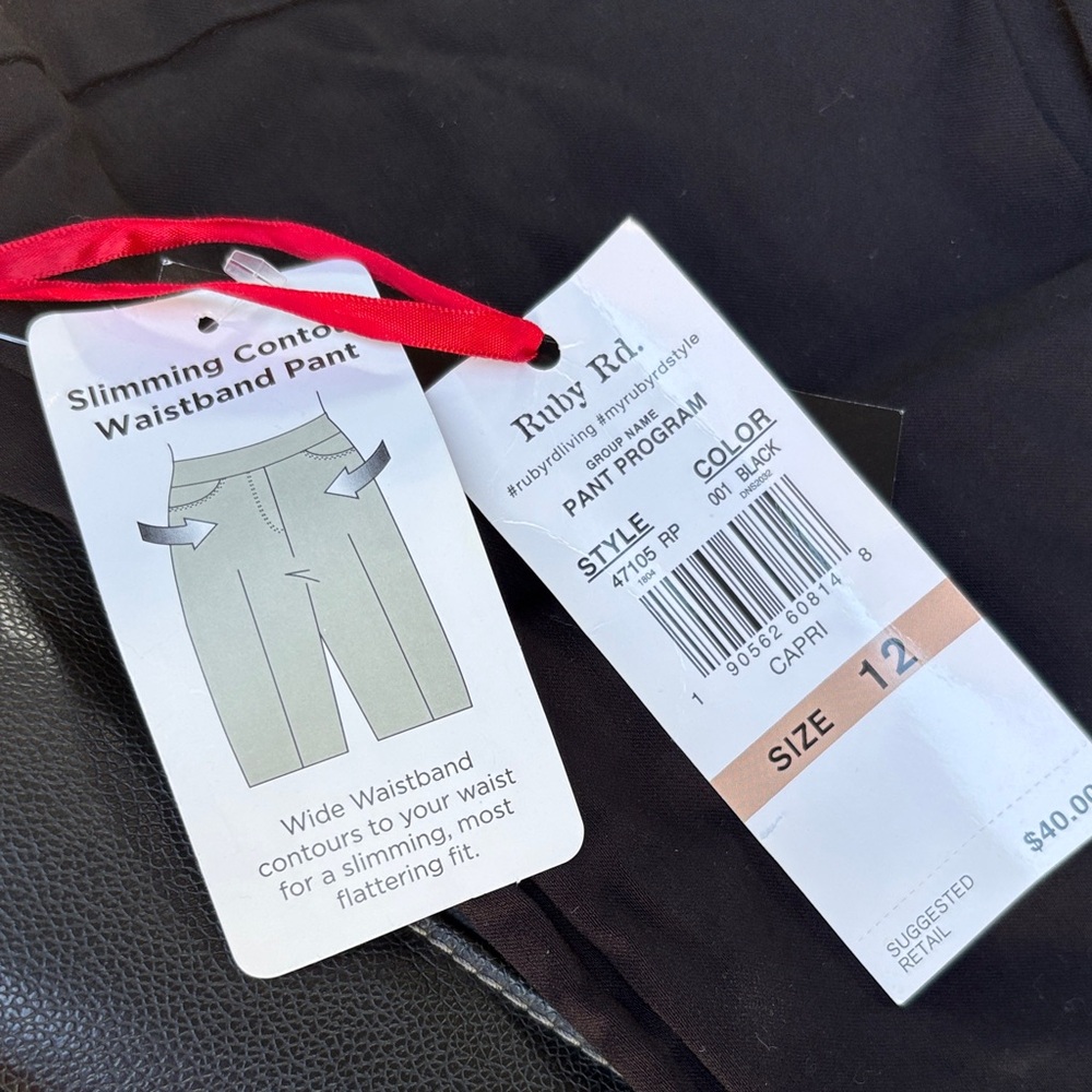 Ruby Rd. Black Capris NWT - image 2